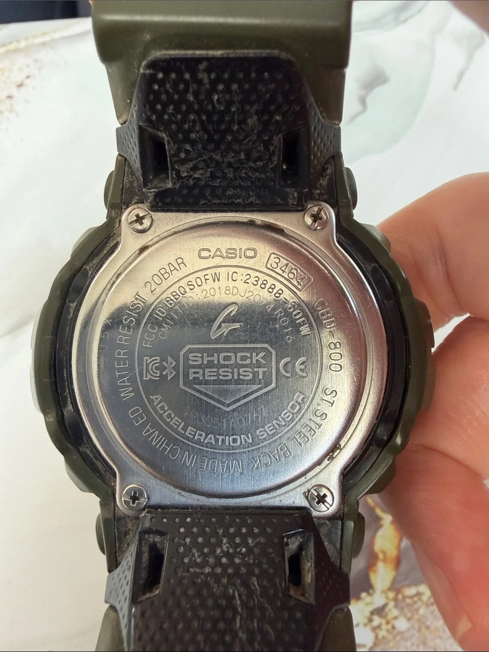 Casio G-Shock GBD-800 Olive Green Bluetooth Step Tracker Digital Watch